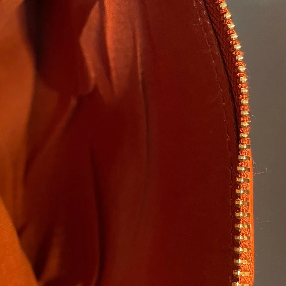 Brown Faux Crocodile-Embossed‎ Clutch